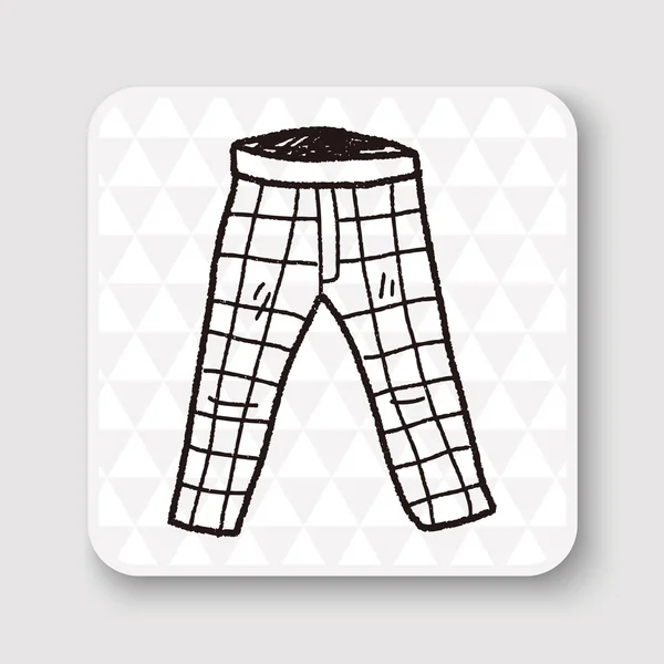 Illustrazione vettoriale del doodle dei pantaloni — Vettoriale Stock
