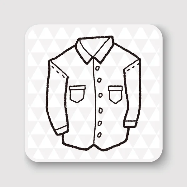 Camisa doodle vector ilustración — Vector de stock