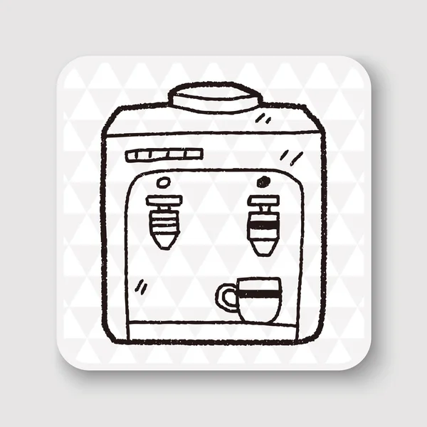 Illustrazione vettoriale doodle della macchina della bevanda — Vettoriale Stock