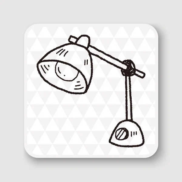 Ilustração do vetor do doodle da lâmpada — Vetor de Stock