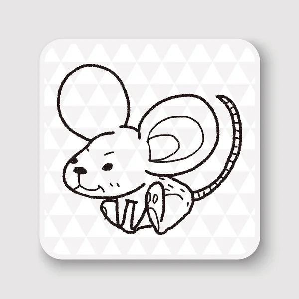 マウス落書きベクトル図 — ストックベクタ