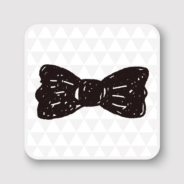 Bow tie doodle vector illustration — Stock Vector