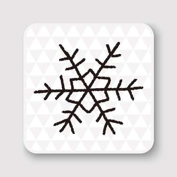 Snowflakes doodle vector illustration — Stock Vector