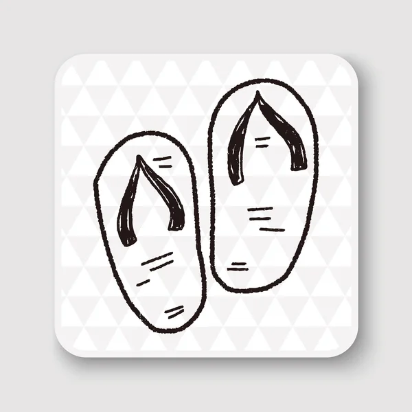 Flip flop doodle διανυσματικά εικονογράφηση — Διανυσματικό Αρχείο
