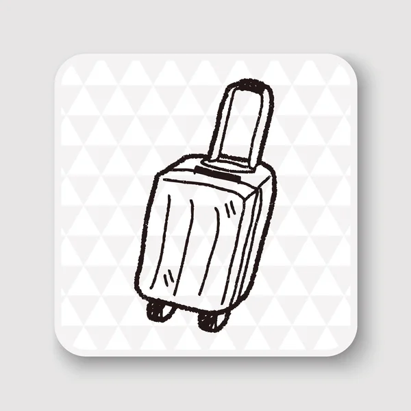 Doodle Travel Bags vector ilustración — Vector de stock