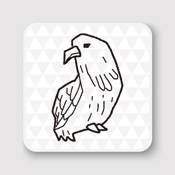 Kartal doodle vektör çizim — Stok Vektör