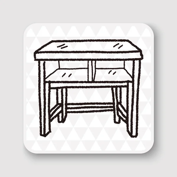 Illustration vectorielle de doodle de table — Image vectorielle