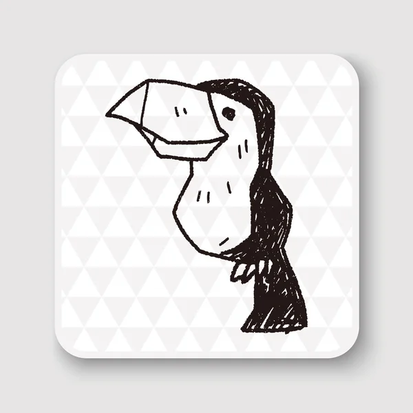 Toucan doodle διανυσματικά εικονογράφηση διανυσματικά εικονογράφηση — Διανυσματικό Αρχείο