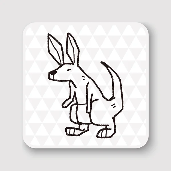 ウサギ落書きベクトル図 — ストックベクタ
