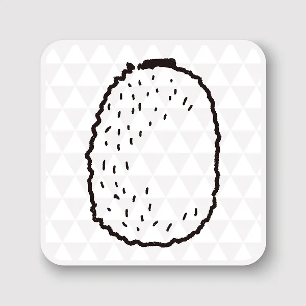 Illustrazione vettoriale doodle kiwi — Vettoriale Stock