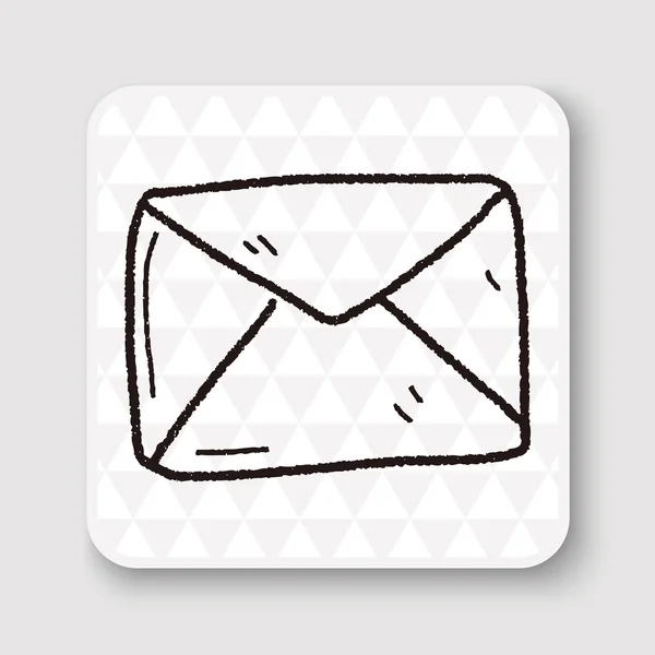 Mail doodle illustrazione vettoriale — Vettoriale Stock