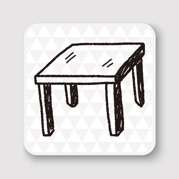 Tabell doodle vektor illustration — Stock vektor