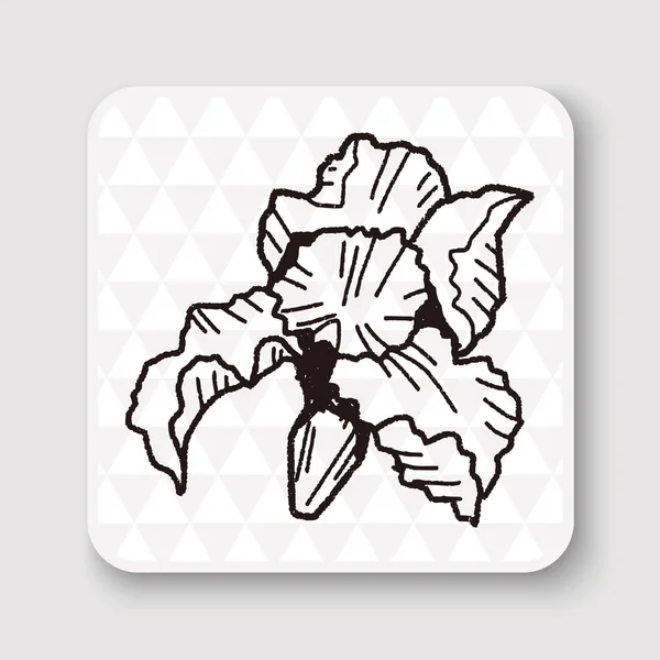 Illustration vectorielle de gribouille de fleur — Image vectorielle