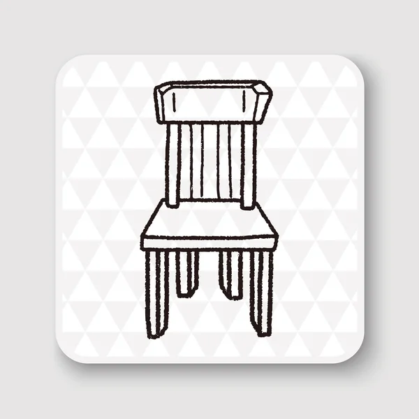 Chair doodle vector illustration — Stock Vector