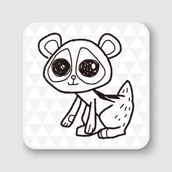 Illustration vectorielle de gribouillis tarsier — Image vectorielle