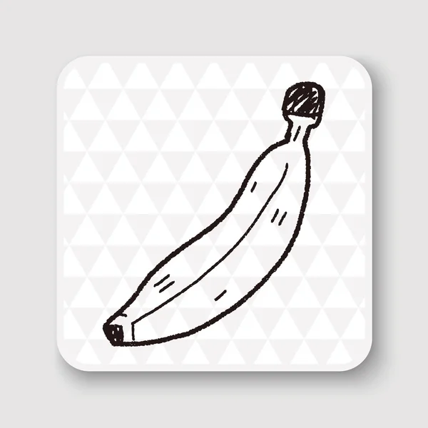 Banana doodle illustrazione vettoriale — Vettoriale Stock