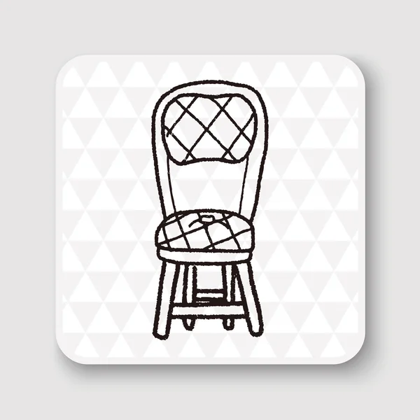 Chair doodle vector illustration — Stock Vector