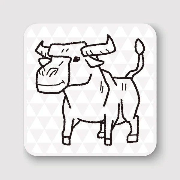 Εικονογράφηση φορέας doodle αγελάδα — Διανυσματικό Αρχείο