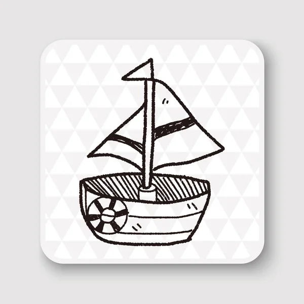 Sail doodle vector illustration — Stock Vector