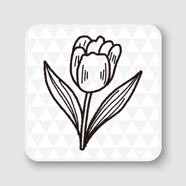 Blume Doodle Vektor Illustration — Stockvektor