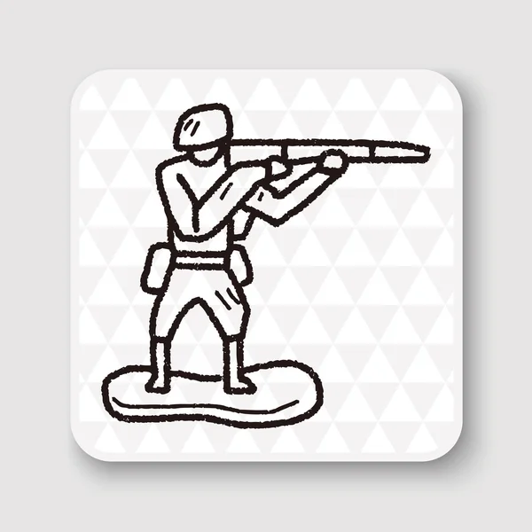 Векторная иллюстрация солдата-игрушки — стоковый вектор