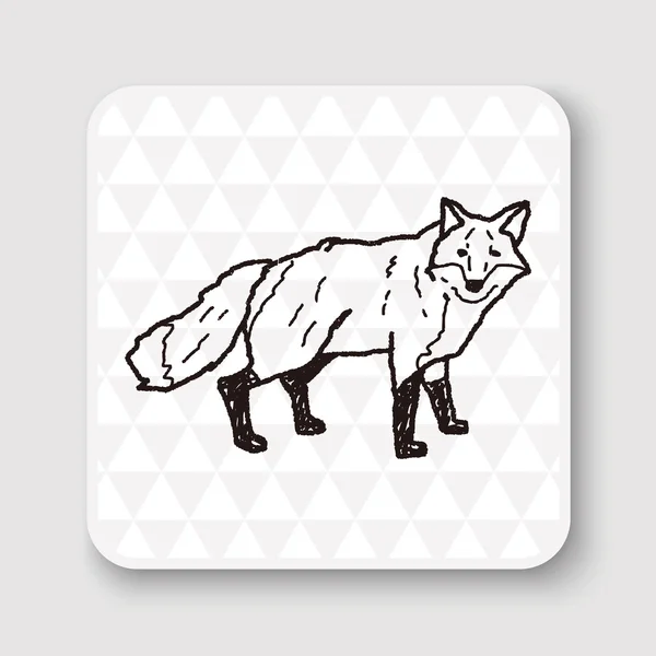 Fox doodle vectorillustratie — Stockvector