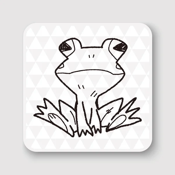 青蛙的涂鸦矢量图 — 图库矢量图片