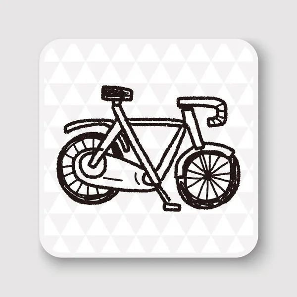 Bicicleta doodle vetor ilustração — Vetor de Stock