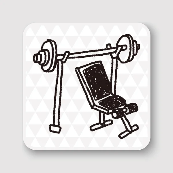 Dumbbell fitness doodle vector illustration vector illustration — Stock Vector