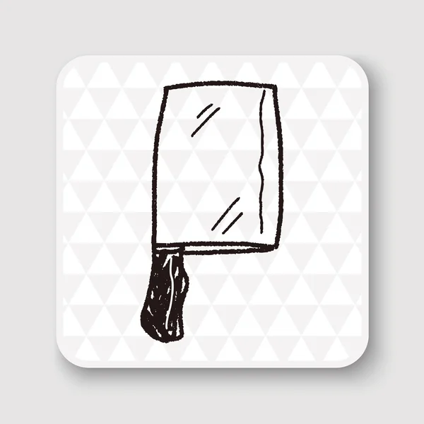 Mutfak bıçak doodle vektör çizim — Stok Vektör