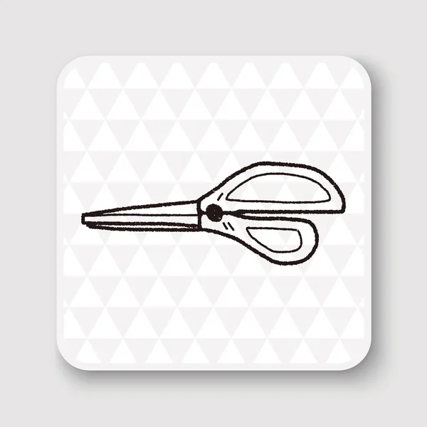 Nożyczki doodle ilustracji wektorowych — Wektor stockowy