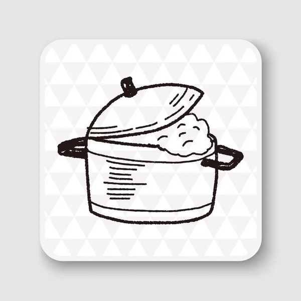 Doodle pot vektor illustration – Stock-vektor