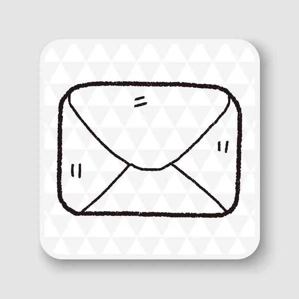 Doodle enviar ilustración vector de correo — Vector de stock