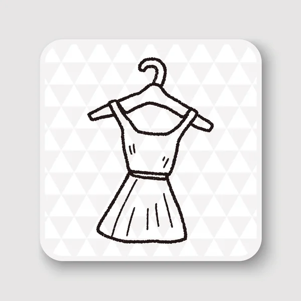 Elbise çizim vektör çizim doodle — Stok Vektör