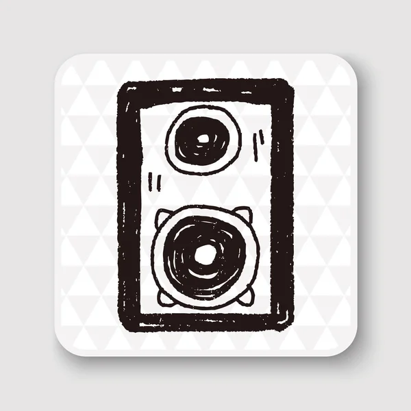 Speaker Doodle Vektor Illustration — Stockvektor