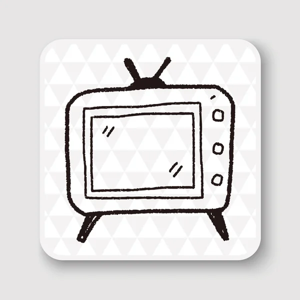 Векторная иллюстрация Doodle TV — стоковый вектор