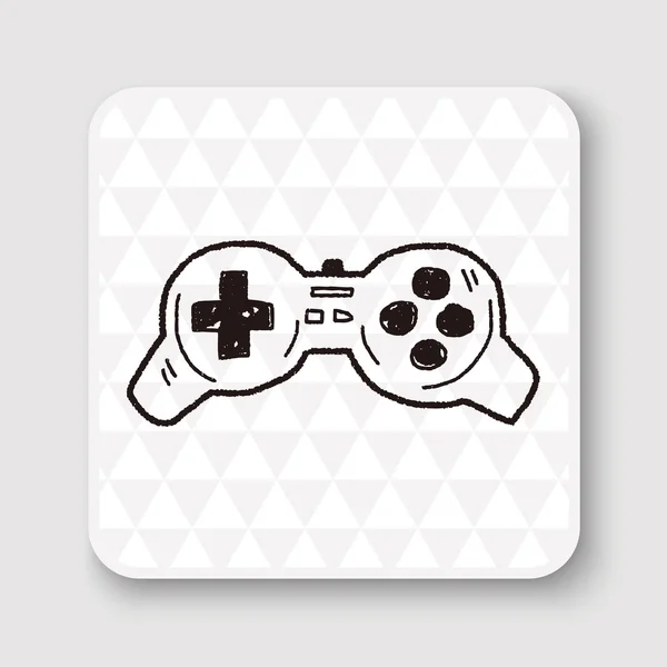 Doodle Spiel Controller Vektor Illustration Vektor Illustration — Stockvektor