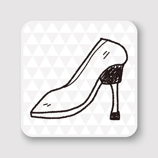 Zapatos de tacón alto doodle vector ilustración vector ilustración — Vector de stock