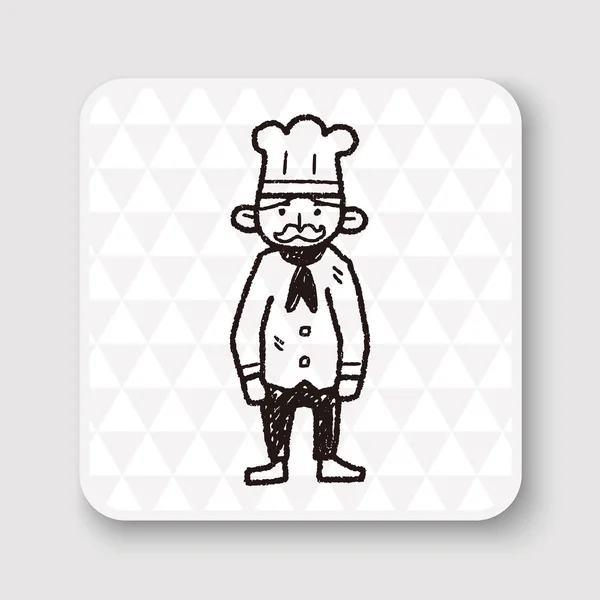 Illustration vectorielle doodle chef — Image vectorielle