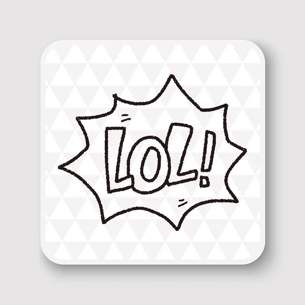 Lol doodle vector ilustración — Vector de stock