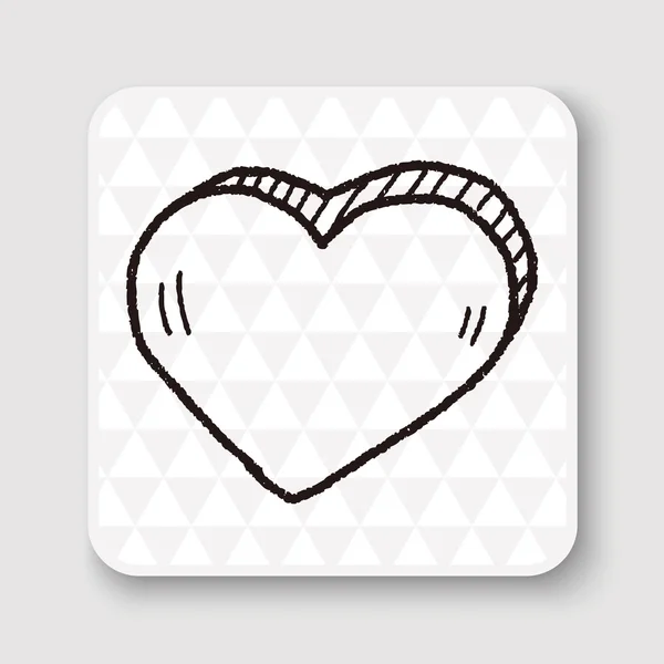 Illustrazione vettoriale Doodle Heart — Vettoriale Stock