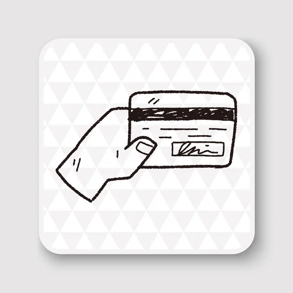 Doodle creditcard vector illustratie vectorillustratie — Stockvector