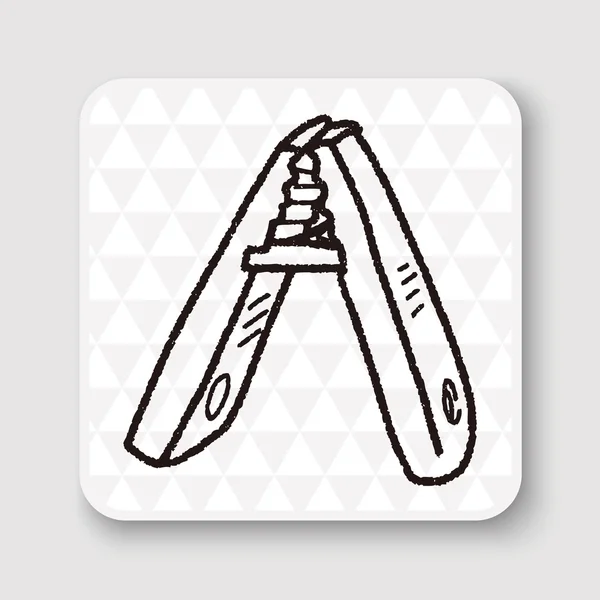 Wasknijper doodle vectorillustratie — Stockvector