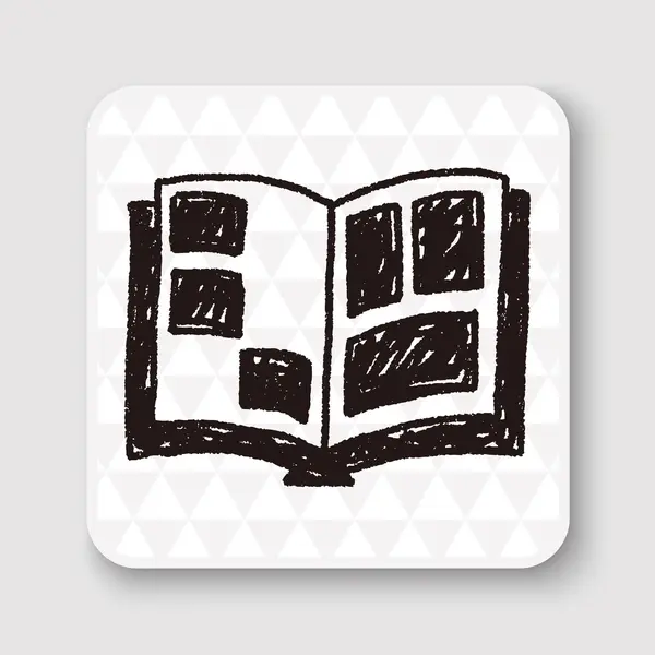 Doodle Livro ilustração vetorial — Vetor de Stock