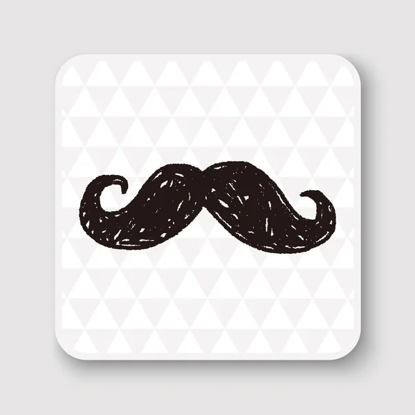 Barba hipster doodle vector ilustración — Vector de stock