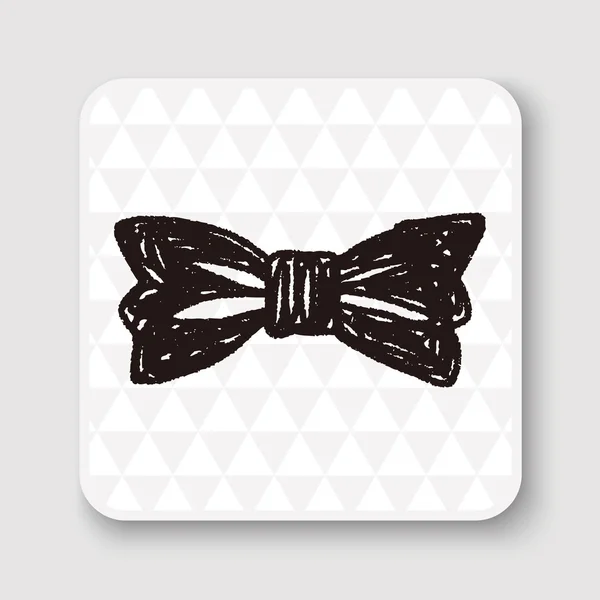 Bow tie doodle vector illustration — Stock Vector