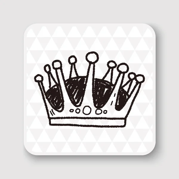 Crown doodle vector illustration — Stock Vector