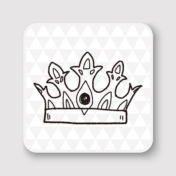 Crown doodle vektor illustration — Stock vektor