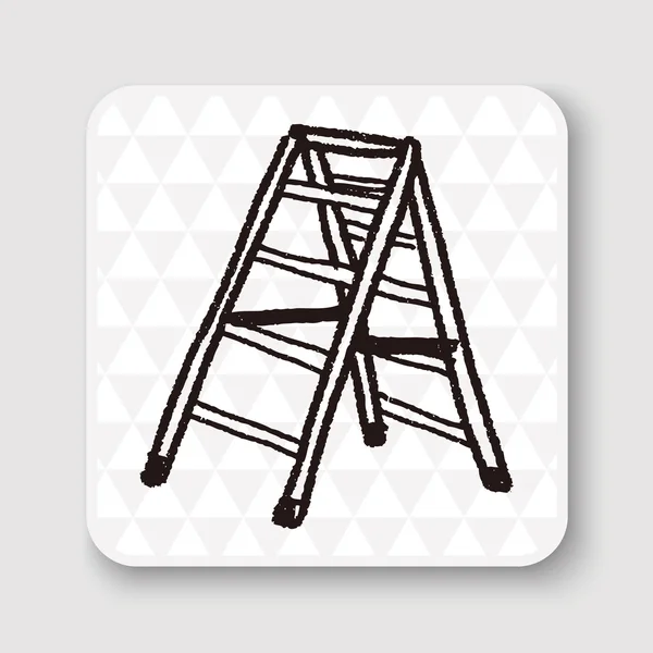 Escalera doodle vector ilustración — Vector de stock