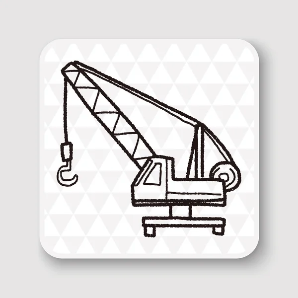 Crane doodle vektor illustration — Stock vektor